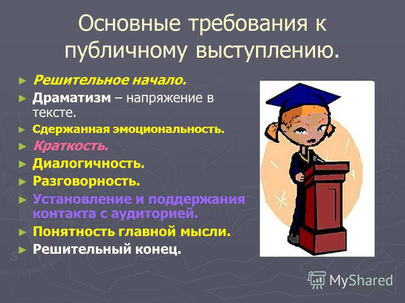 Основное выступление